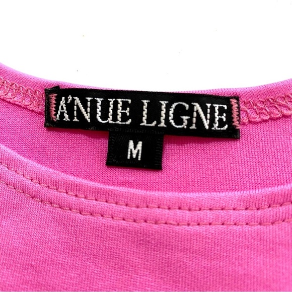 A’nue Ligne Pink Knit Tank Top Shell Size Medium Travel Capsule Summer Casual - Picture 6 of 9